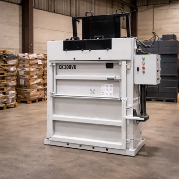 Prensa vertical compactadora de cartón para uso empresarial e industria