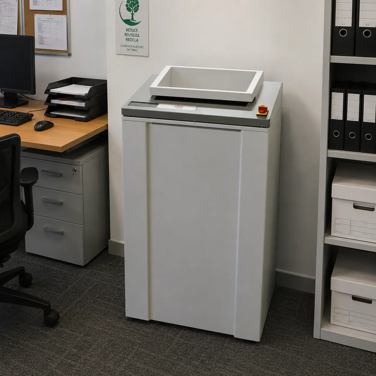 Destructora intimus 200 de gran capacidad para oficinas y emrpesas.